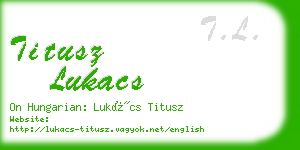 titusz lukacs business card
